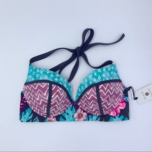 Shade & Shore Push-up Bikini Top Sz 34B